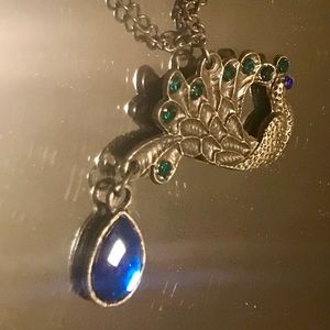 $ALE!!! Peacock Blue Sapphire Pendant Necklace